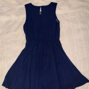As U Wish Navy Sleeveless Mini Dress